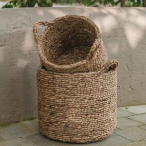 Panier à linge | Panier de plantes | Panier de Rangement BALAI en Jacinthe d'Eau (3 tailles)