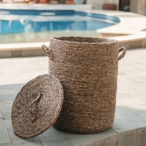 Panier de rangement IKAT | Panier à linge | Panier avec couvercle | Panier avec couvercles