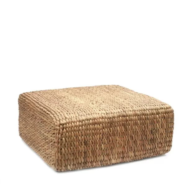 Le pouf carré en jacinthe d'eau - naturel - M – Image 9