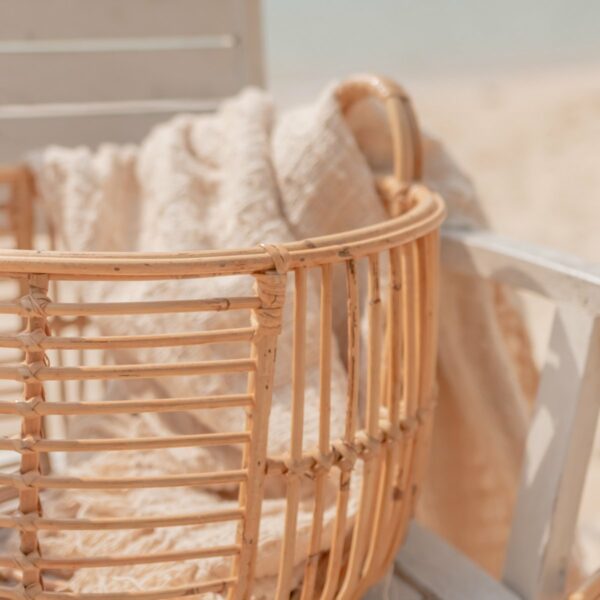 Panier à linge | Panier de plantes | Panier de rangement JEMUH en rotin (2 tailles) – Image 5