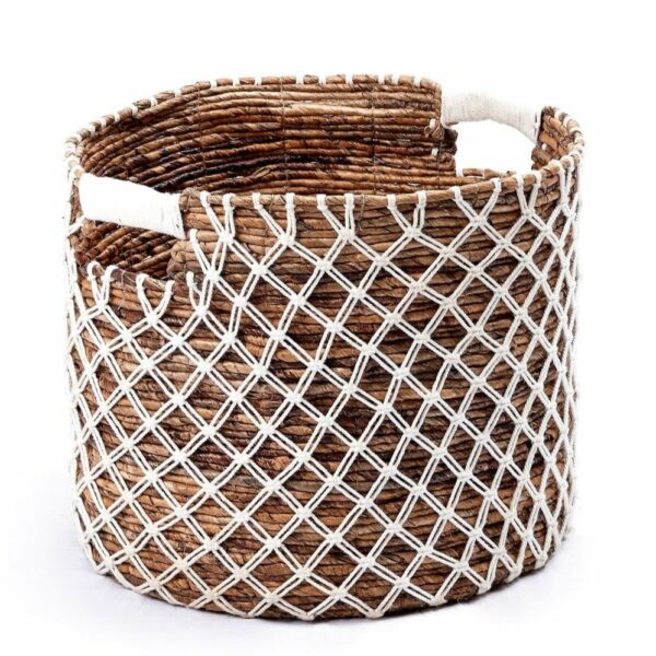 Panier de rangement PURA | Panier de plantes | Panier à linge (blanc) en fibre de banane (3 tailles) – Image 6