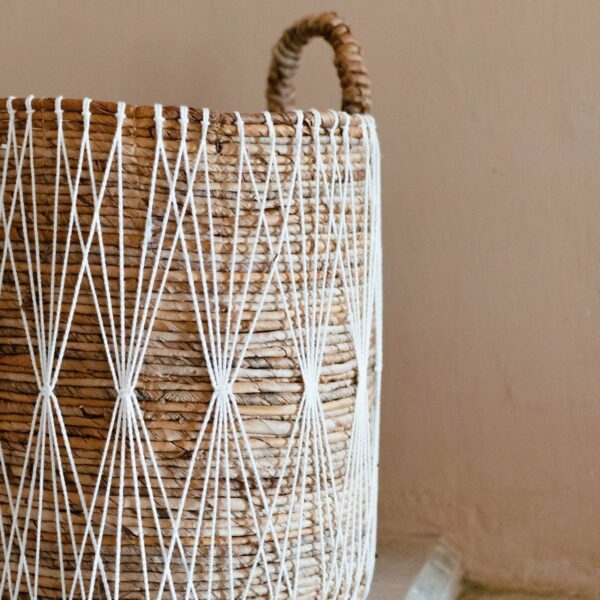 Panier à linge Boho | Panier de plantes | Panier de rangement MANDURO en fibre de bananier (3 tailles) – Image 3