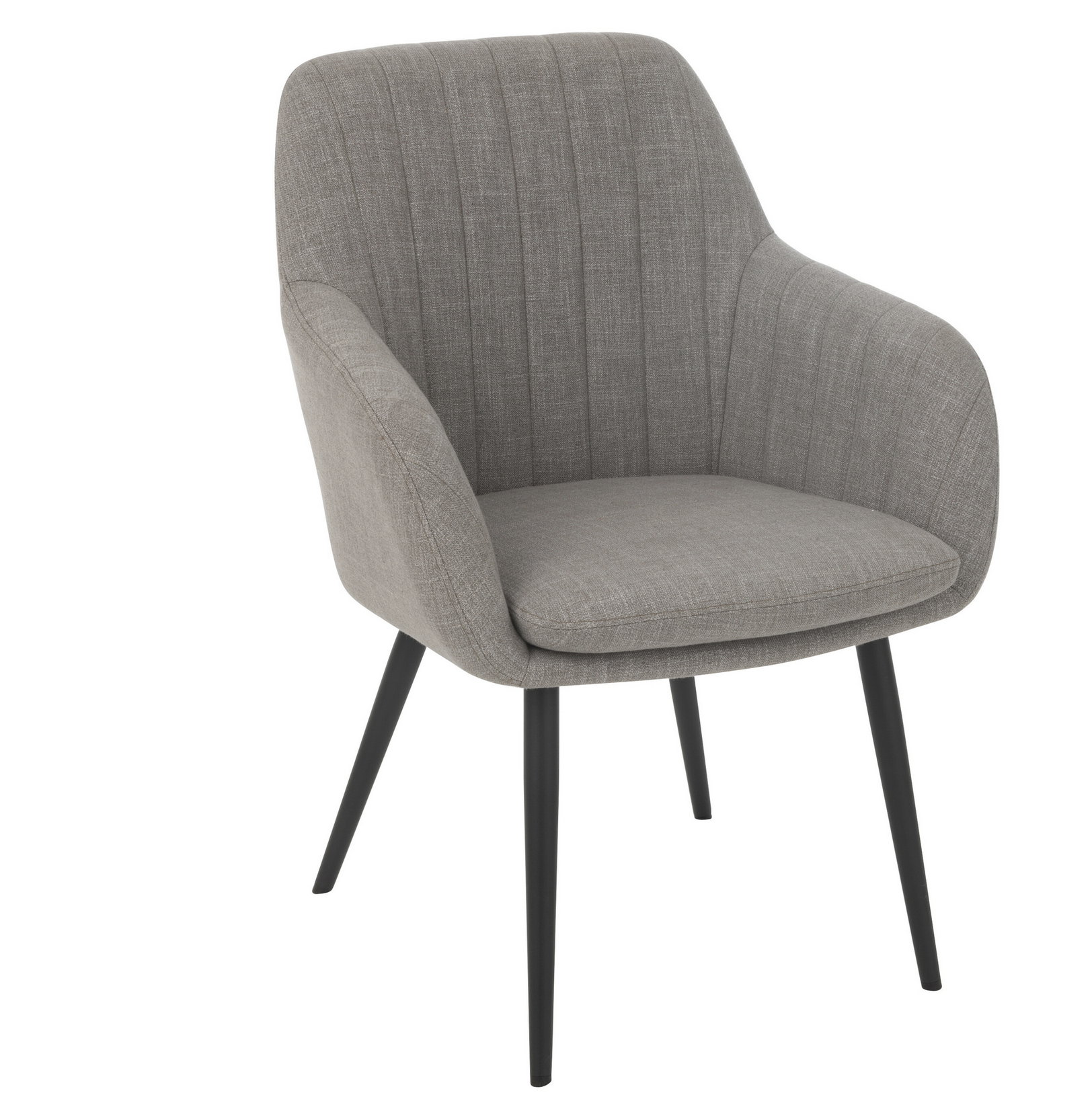 Chaise Miles en acier/mousse gris