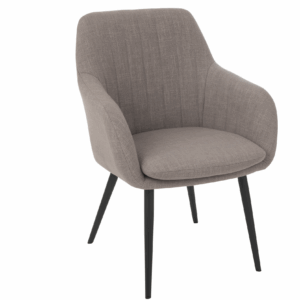 Chaise Miles en acier/mousse taupe