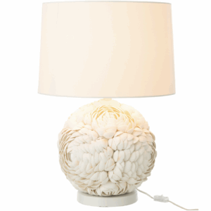 Lampe de table coquille blanche grande