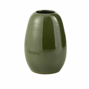 Vase Lola en porcelaine vert moyen