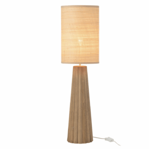 Lampe de table parapluie en bois d'ailante naturel petit