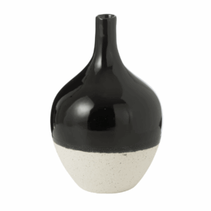 Vase Iva Porcelaine Noir/Blanc Moyen