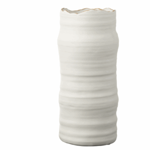 Vase Vagues Porcelaine Blanc/Or