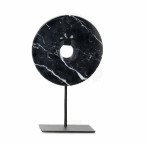 Le disque de marbre sur support - Noir - M