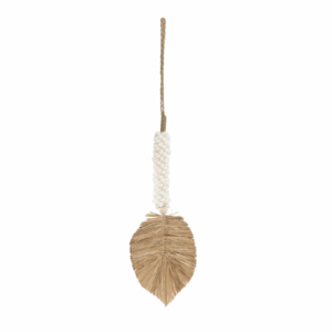 Le pompon en coquillage de raphia - blanc naturel