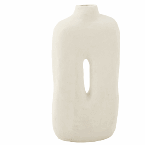 Pot Carré en Papier Mâché Blanc