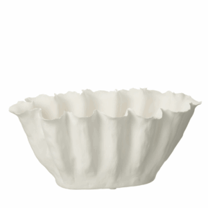 Vase Calice en Céramique Blanc Petit