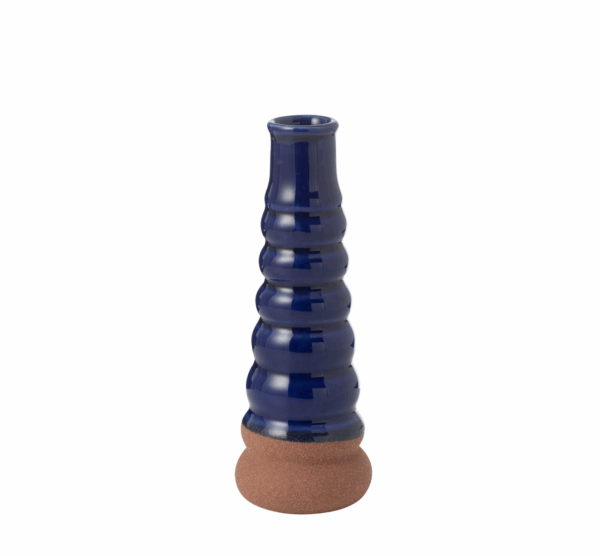 Vase Leo Buoys Porcelaine Bleu/Terre