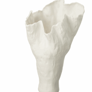 Vase Corolle Étroite en Céramique Blanche
