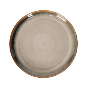 4 Assiettes Plates Beige