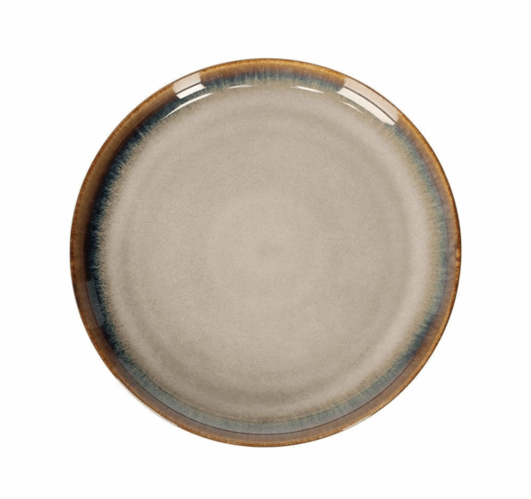 4 Assiettes Plates Beige