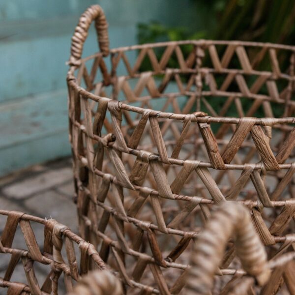 Panier à linge | Panier à plantes | Panier de Rangement NAILAKA en Jacinthe d'Eau (3 tailles) – Image 3