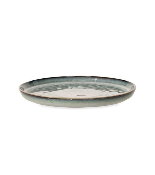 4 Assiettes Plates Bleu – Image 2
