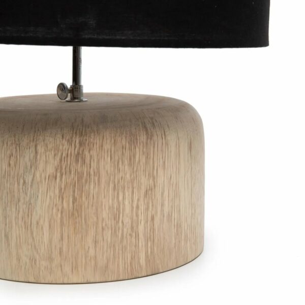 La Lampe de Table en Bois de Teck - Noir Naturel – Image 2