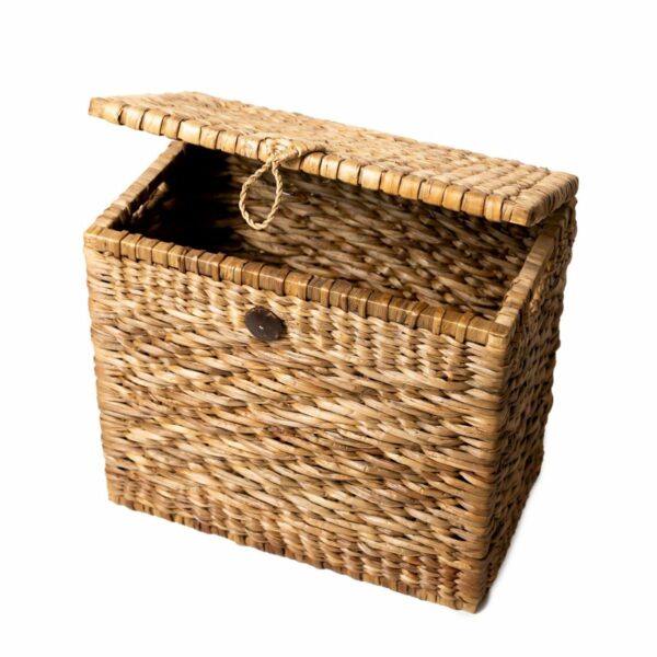 Panier de coffre | Panier à Linge avec Couvercle KELANA en Jacinthe d'Eau (2 tailles) – Image 7