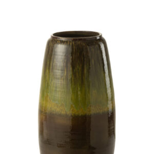 Vase en céramique verte petite aux olives