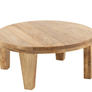 Table basse ronde en bois de manguier naturel