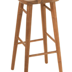 Chaise de bar en bois de teck marron