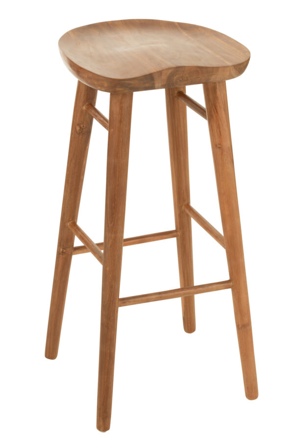 Chaise de bar en bois de teck marron