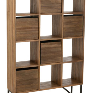 Armoire avec tiroirs en teck recyclé naturel