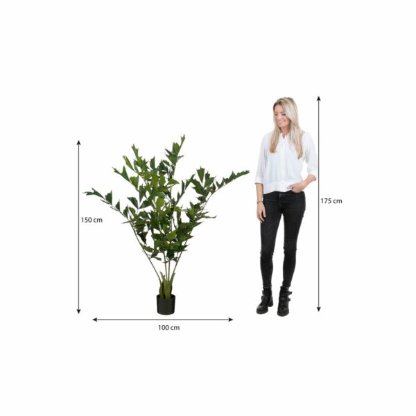 Plante artificielle de palmier de la queue de poisson en pot - H150 x Ø100 cm - vert – Image 6