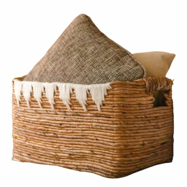 Panier de rangement avec décor en coton PISANG Panier décoratif tissé à la main en fibre de bananier – Image 6