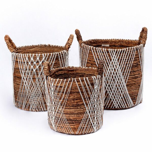 Panier à linge | Panier de plantes | Panier de rangement JUWANA en fibre de bananier – Image 8