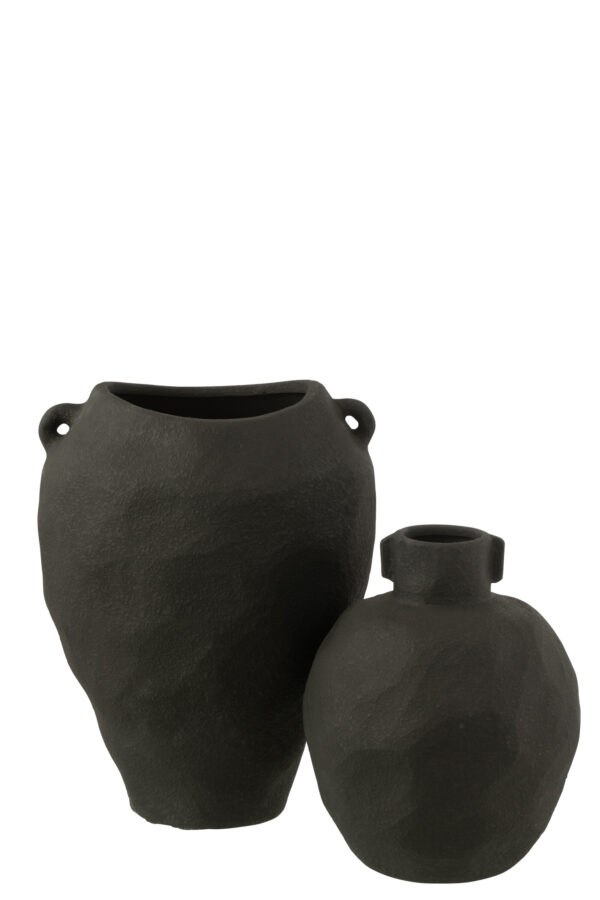 Vase en argile noire Clara – Image 2