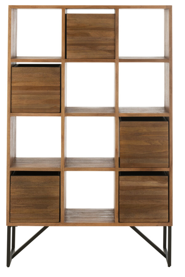 Armoire avec tiroirs en teck recyclé naturel – Image 2