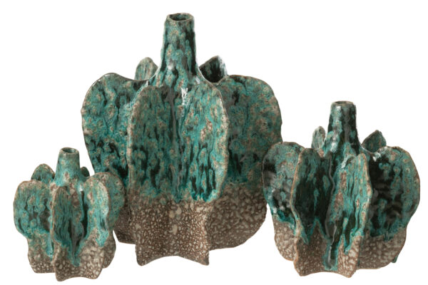 Vase Naga en céramique Azur/Marron Grand – Image 2