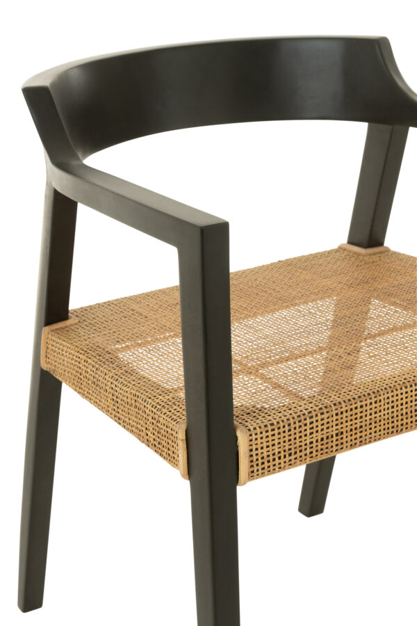 Chaise Emma Teck Noir/Marron – Image 12