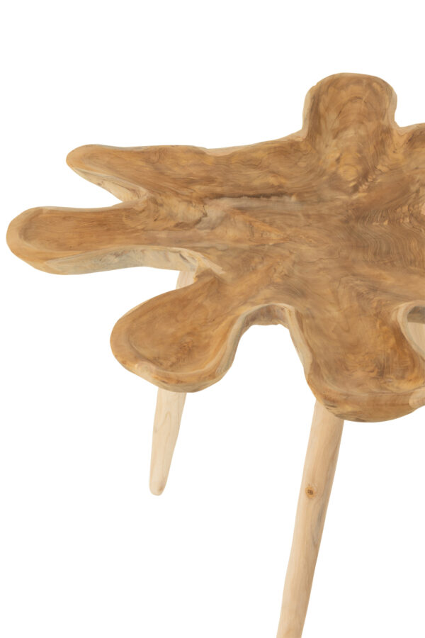 Ensemble de 2 tables d'appoint en bois de teck naturel. – Image 3