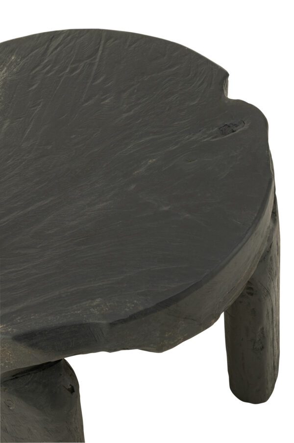 Table ronde en teck noir S/2 – Image 4