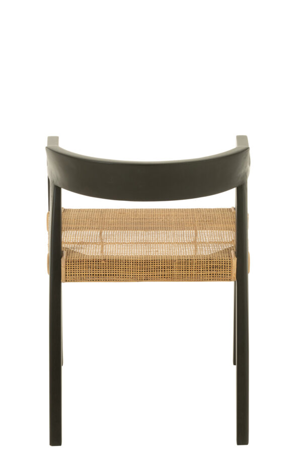 Chaise Emma Teck Noir/Marron – Image 4