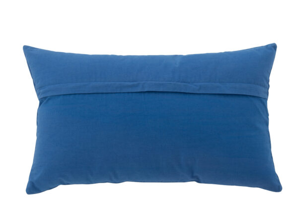 Coussin Dolce Vita en coton bleu/jaune – Image 2