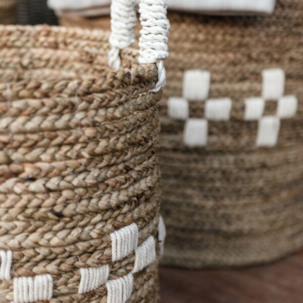 Panier à linge LAWANG | Panier de plantes | Panier de rangement en jonc de mer (3 tailles) – Image 3