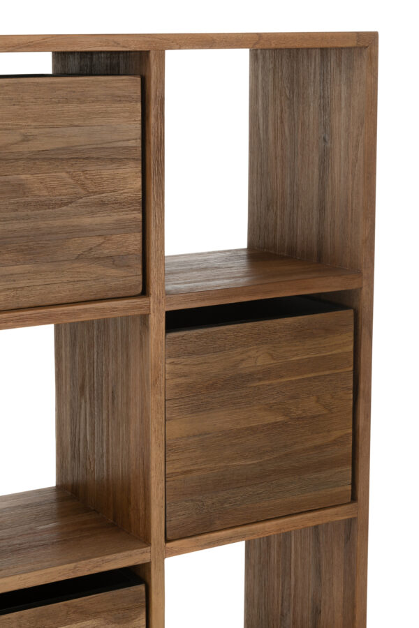 Armoire avec tiroirs en teck recyclé naturel – Image 5