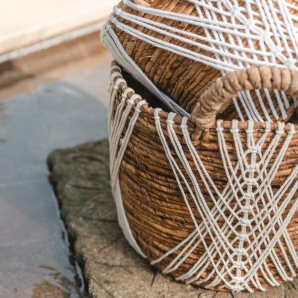 Panier de rangement | Panier à plantes | Panier à linge LAWU en fibre de banane (3 tailles) – Image 3
