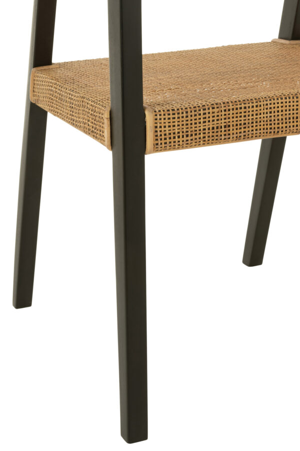 Chaise Emma Teck Noir/Marron – Image 6
