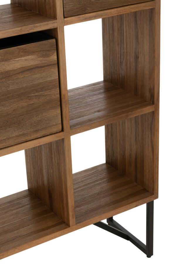 Armoire avec tiroirs en teck recyclé naturel – Image 6