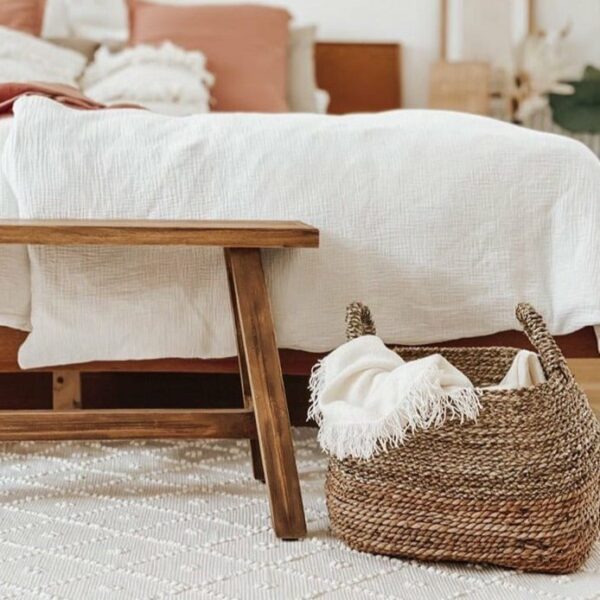 Panier de rangement | Panier à linge | Panier à plantes MAJALENGKA (naturel) en fibre de bananier et jonc de mer (3 tailles) – Image 7
