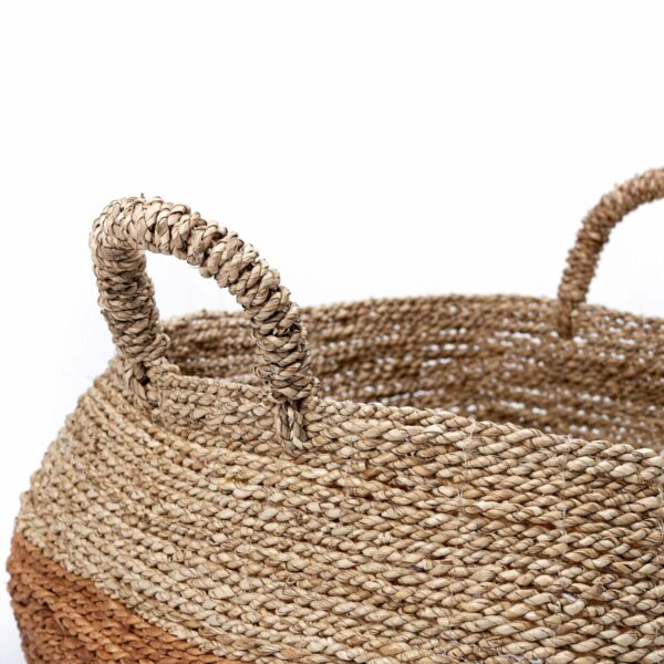 Panier de rangement | Panier à linge | Panier à plantes MAJALENGKA (naturel) en fibre de bananier et jonc de mer (3 tailles) – Image 10