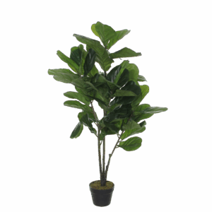 Plante Artificielle Ficus Lyrata - H120 x Ø60 cm - Vert