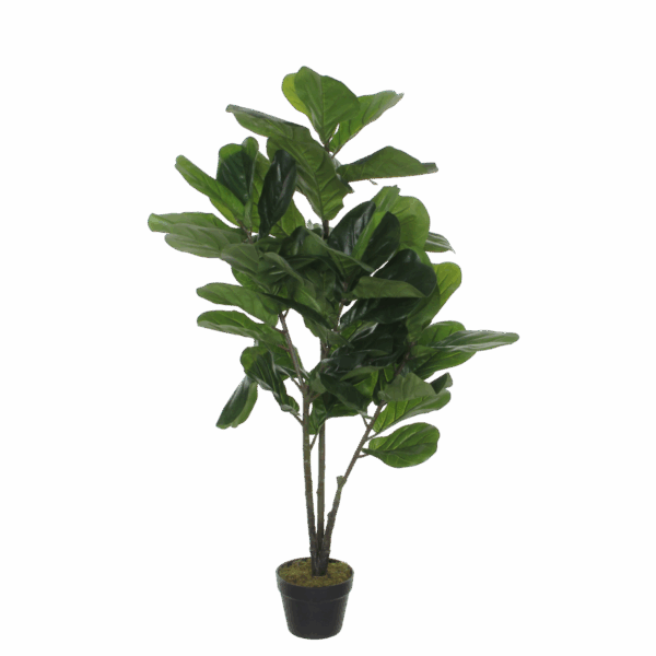 Plante Artificielle Ficus Lyrata - H120 x Ø60 cm - Vert